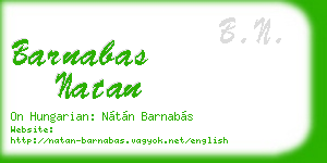 barnabas natan business card