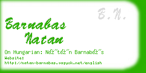 barnabas natan business card